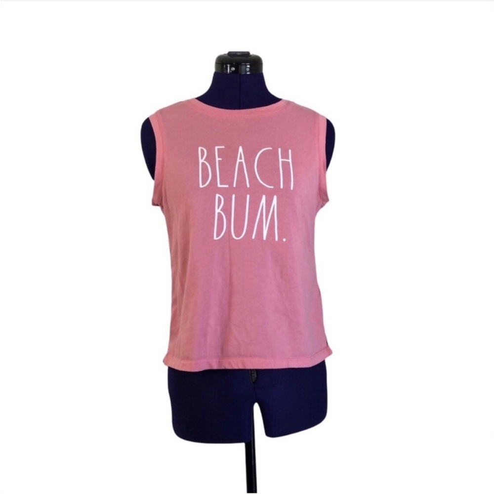 Rae Dunn Pink Beach Bum Short Sleeve Top